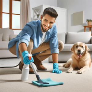 remove pet stains from carpets