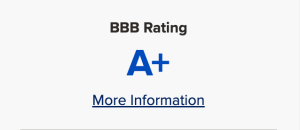 A+ Rating Better Business Bureau